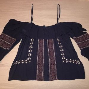 American Eagle off the shoulder top (Navy)